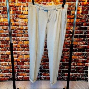 ASOS men's slim cropped 34 31 dress pants slacks grey pleated work pants